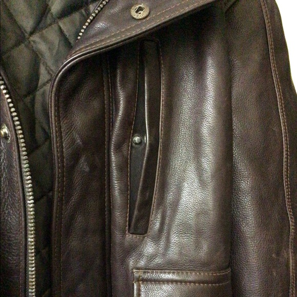 Marc New York men’s Leather Bomber Jacket - Picture 5 of 8